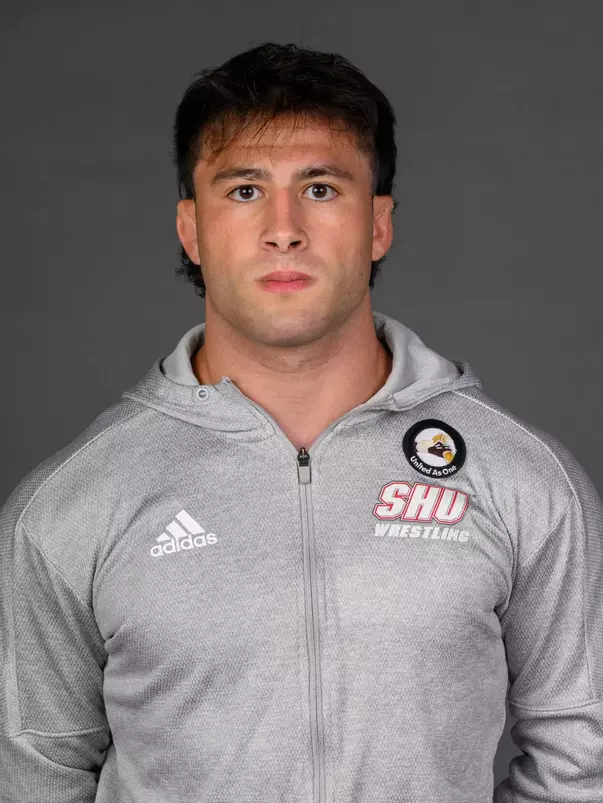 Jayden D'Ambrosio. A Media Day was held today for the SHU Women's Equestrian, Men's Ice Hockey, Men's Wrestling, and Women's Rowing teams at the Martire Family Arena, Sacred Heart Universary, Fairfield, CT. Tuesday, September 1, 2026. Photo by: Mark F. Conrad