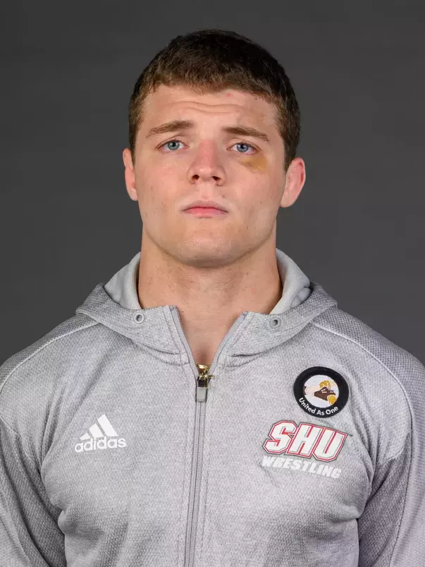 Connor MacDonald. A Media Day was held today for the SHU Women's Equestrian, Men's Ice Hockey, Men's Wrestling, and Women's Rowing teams at the Martire Family Arena, Sacred Heart Universary, Fairfield, CT. Tuesday, September 1, 2026. Photo by: Mark F. Conrad