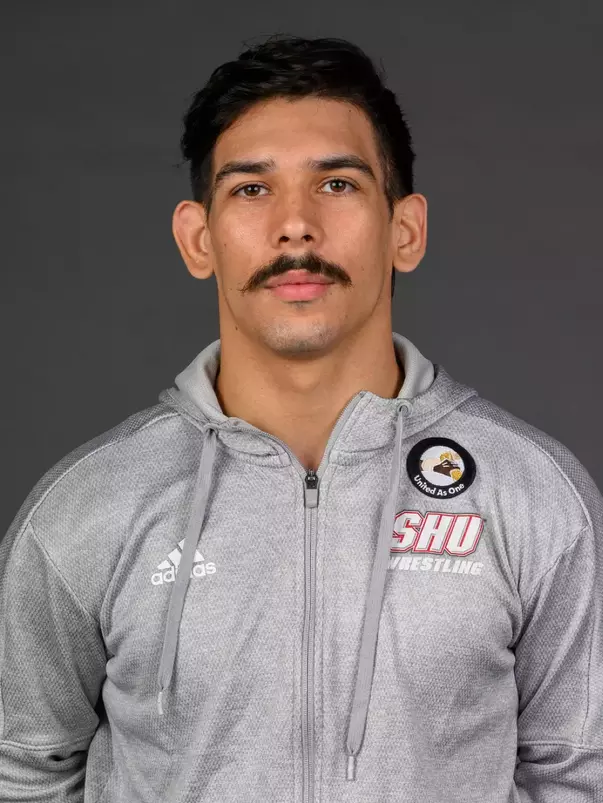 Jake Samuels. A Media Day was held today for the SHU Women's Equestrian, Men's Ice Hockey, Men's Wrestling, and Women's Rowing teams at the Martire Family Arena, Sacred Heart Universary, Fairfield, CT. Tuesday, September 1, 2026. Photo by: Mark F. Conrad