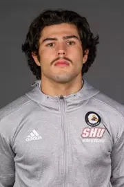 Jaxon Torres. A Media Day was held today for the SHU Women's Equestrian, Men's Ice Hockey, Men's Wrestling, and Women's Rowing teams at the Martire Family Arena, Sacred Heart Universary, Fairfield, CT. Tuesday, September 1, 2026. Photo by: Mark F. Conrad