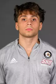 Lorenzo Zacarese. A Media Day was held today for the SHU Women's Equestrian, Men's Ice Hockey, Men's Wrestling, and Women's Rowing teams at the Martire Family Arena, Sacred Heart Universary, Fairfield, CT. Tuesday, September 1, 2026. Photo by: Mark F. Conrad