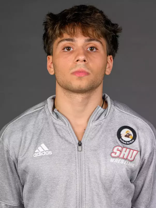 Lorenzo Zacarese. A Media Day was held today for the SHU Women's Equestrian, Men's Ice Hockey, Men's Wrestling, and Women's Rowing teams at the Martire Family Arena, Sacred Heart Universary, Fairfield, CT. Tuesday, September 1, 2026. Photo by: Mark F. Conrad