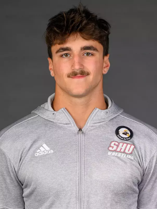 Owen Pavao. A Media Day was held today for the SHU Women's Equestrian, Men's Ice Hockey, Men's Wrestling, and Women's Rowing teams at the Martire Family Arena, Sacred Heart Universary, Fairfield, CT. Tuesday, September 1, 2026. Photo by: Mark F. Conrad