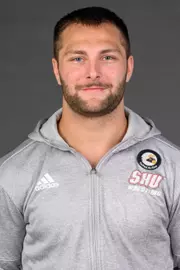 Henry Downing. A Media Day was held today for the SHU Women's Equestrian, Men's Ice Hockey, Men's Wrestling, and Women's Rowing teams at the Martire Family Arena, Sacred Heart Universary, Fairfield, CT. Tuesday, September 1, 2026. Photo by: Mark F. Conrad