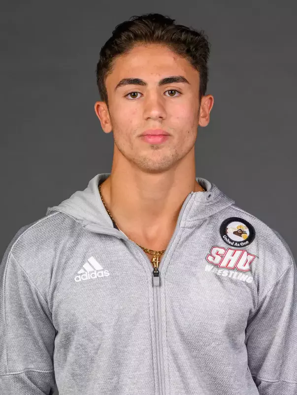 Lucas Loffredo. A Media Day was held today for the SHU Women's Equestrian, Men's Ice Hockey, Men's Wrestling, and Women's Rowing teams at the Martire Family Arena, Sacred Heart Universary, Fairfield, CT. Tuesday, September 1, 2026. Photo by: Mark F. Conrad