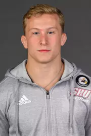 Austin Zimmerman. A Media Day was held today for the SHU Women's Equestrian, Men's Ice Hockey, Men's Wrestling, and Women's Rowing teams at the Martire Family Arena, Sacred Heart Universary, Fairfield, CT. Tuesday, September 1, 2026. Photo by: Mark F. Conrad