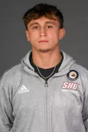 John Hildebrandt. A Media Day was held today for the SHU Women's Equestrian, Men's Ice Hockey, Men's Wrestling, and Women's Rowing teams at the Martire Family Arena, Sacred Heart Universary, Fairfield, CT. Tuesday, September 1, 2026. Photo by: Mark F. Conrad