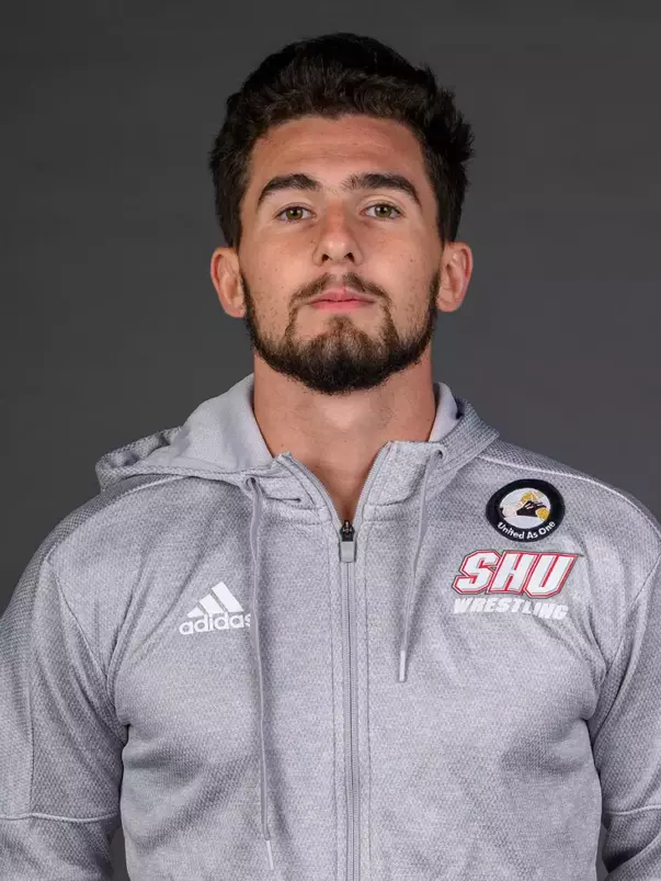 Danny Delusant. A Media Day was held today for the SHU Women's Equestrian, Men's Ice Hockey, Men's Wrestling, and Women's Rowing teams at the Martire Family Arena, Sacred Heart Universary, Fairfield, CT. Tuesday, September 1, 2026. Photo by: Mark F. Conrad