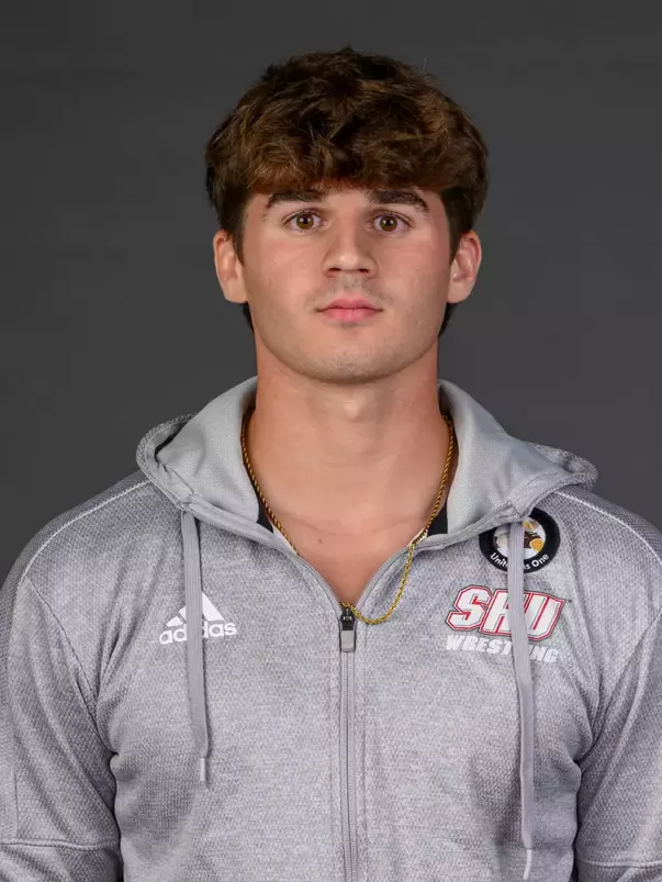Nolan Hook. A Media Day was held today for the SHU Women's Equestrian, Men's Ice Hockey, Men's Wrestling, and Women's Rowing teams at the Martire Family Arena, Sacred Heart Universary, Fairfield, CT. Tuesday, September 1, 2026. Photo by: Mark F. Conrad