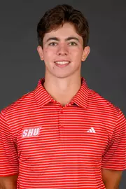 Brody DiBeneditto. A Media Day was held for the Women's Rugby, Golf, Dance, Men's Cross Country, and Cheer teams at the Martire Family Arena, Sacred Heart University, Fairfield, CT. Tuesday, August 25, 2026. Photo by: Mark F. Conrad
