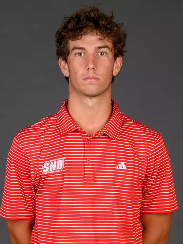 Brooks Hansen. A Media Day was held for the Women's Rugby, Golf, Dance, Men's Cross Country, and Cheer teams at the Martire Family Arena, Sacred Heart University, Fairfield, CT. Tuesday, August 25, 2026. Photo by: Mark F. Conrad