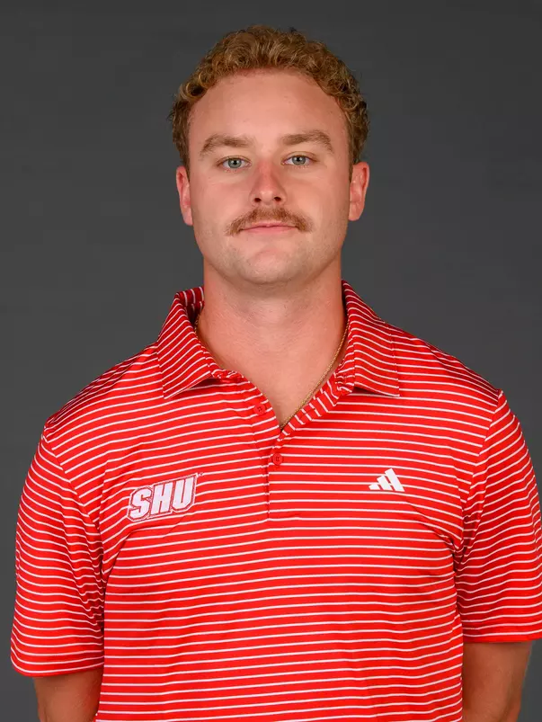 Jack Delaney. A Media Day was held for the Women's Rugby, Golf, Dance, Men's Cross Country, and Cheer teams at the Martire Family Arena, Sacred Heart University, Fairfield, CT. Tuesday, August 25, 2026. Photo by: Mark F. Conrad