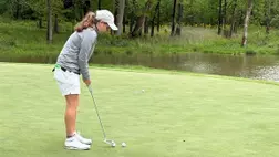 Gabi Nicastro at 2025 NCAA Regional practice round