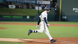 Trey Higgins HR celebration vs UNCG at 2026 SoCon Tournament