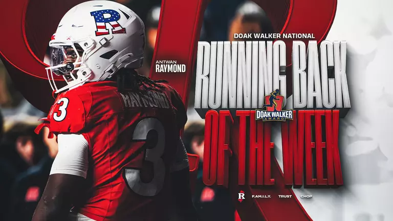 Raymond Named Doak Walker National Running Back of the Week