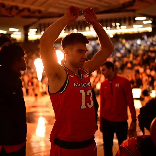 View images from Rutgers men's basketball's game at Iowa on Tuesday night.