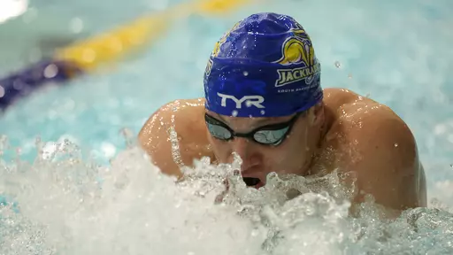 Cody Vertin competes in the breaststroke.