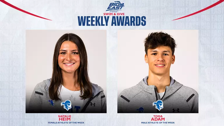 Adam, Heim Claim Dueling BIG EAST Athlete of the Week Honors