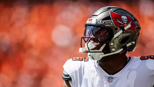 CINCINNATI, OH - September 13, 2026 - Defensive Lineman Elijah Roberts #95 of the Tampa Bay Buccaneers during the game between the Tampa Bay Buccaneers and the Cincinnati Bengals. The Bucs lost the game 33-27. Photo By Tori Richman/Tampa Bay Buccaneers