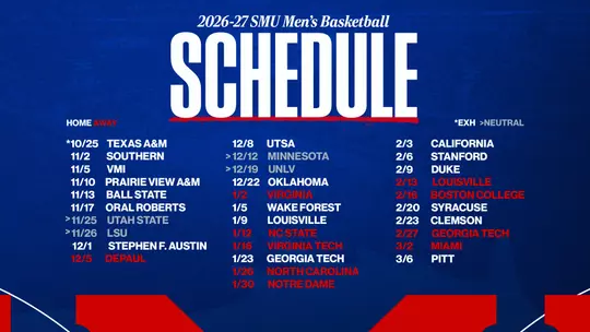 2026-27 SMU Men's Basketball Schedule