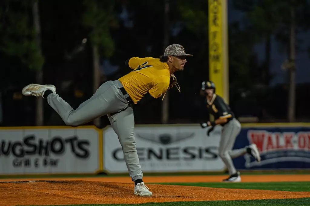 Camden Sunstrom throws a pitch