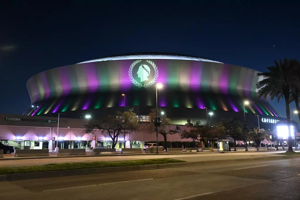 Superdome in Mardi Gras