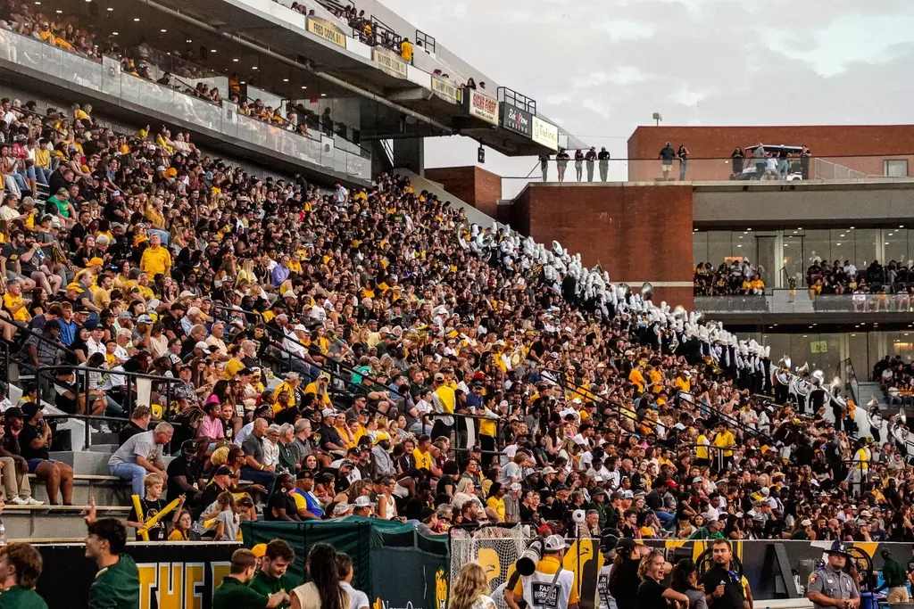 Fans at M.M. Roberts Stadium