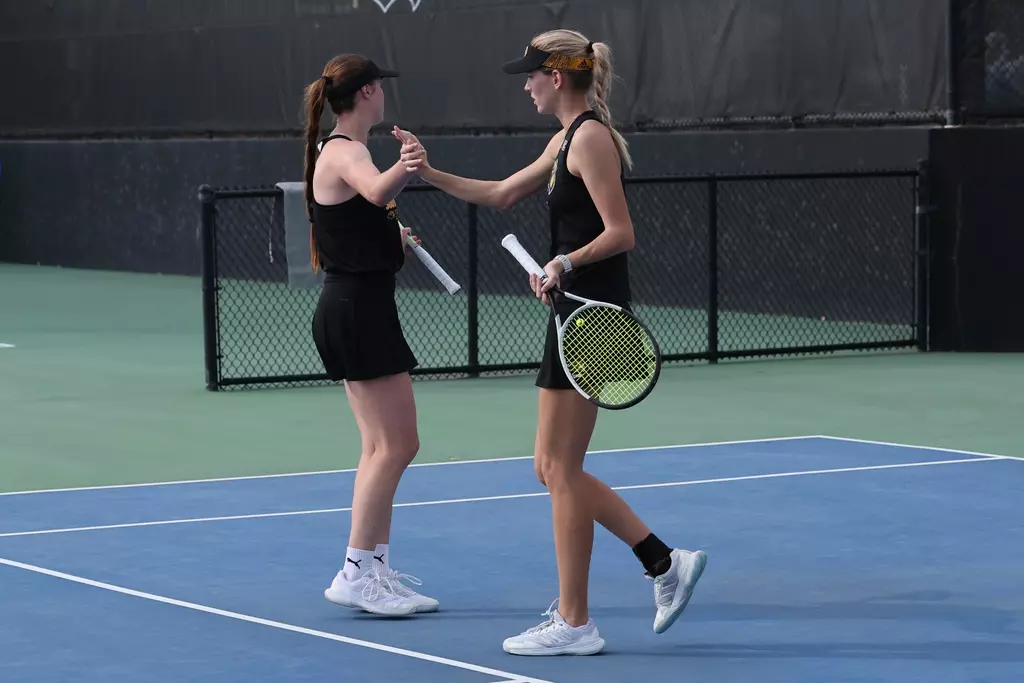 Tennis Action in a match between Southern Miss and Jackson State in a NCAA Tennis match. February 13, 2026 (Joe Harper/bgnphoto.com)