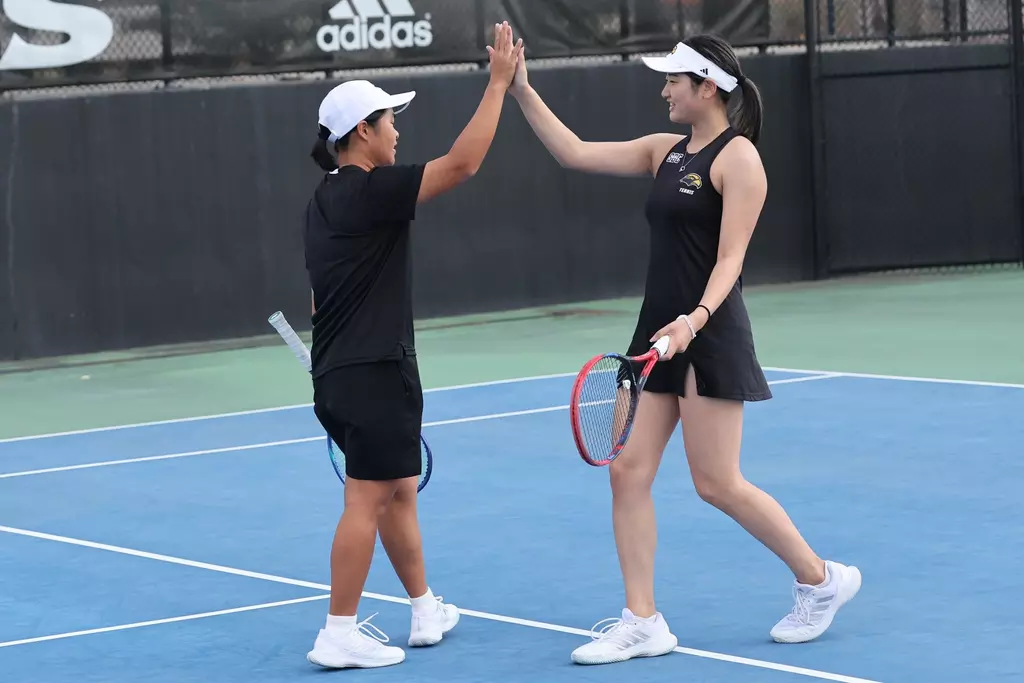Tennis Action in a match between Southern Miss and Jackson State in a NCAA Tennis match. February 13, 2026 (Joe Harper/bgnphoto.com)