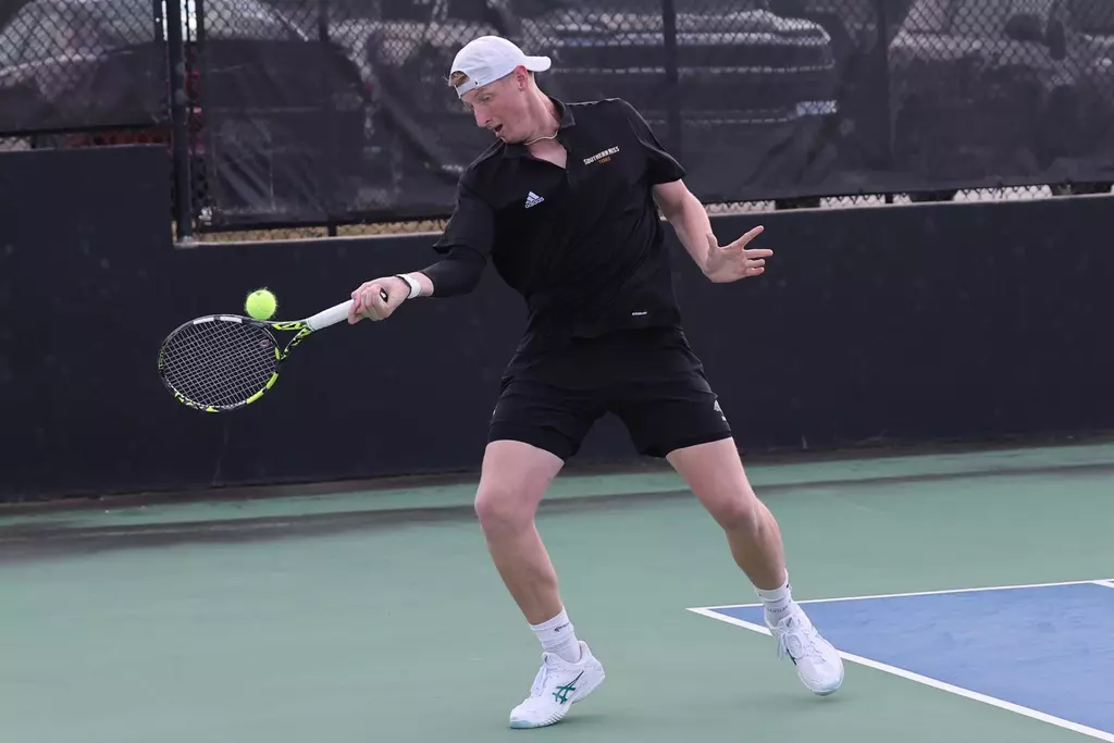 Southern Miss Men's tennis action vs Jackson State. November 12, 2025 (Joe Harper/bgnphoto.com)