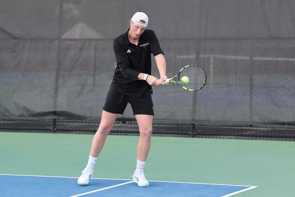 Southern Miss Men's tennis action vs Jackson State. November 12, 2025 (Joe Harper/bgnphoto.com)