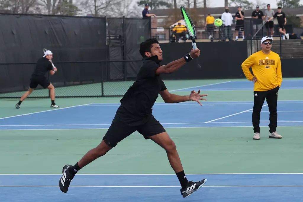 Southern Miss Men's tennis action vs Jackson State. November 12, 2025 (Joe Harper/bgnphoto.com)