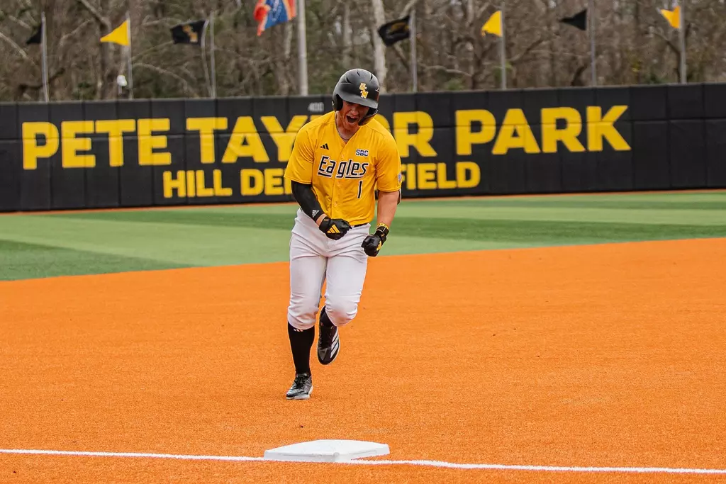 Joey Urban rounds third after his Homerun