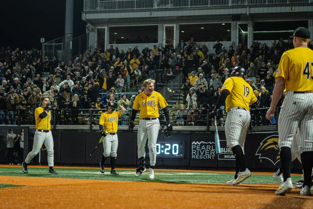Ben Higdon celebrates his grand slam