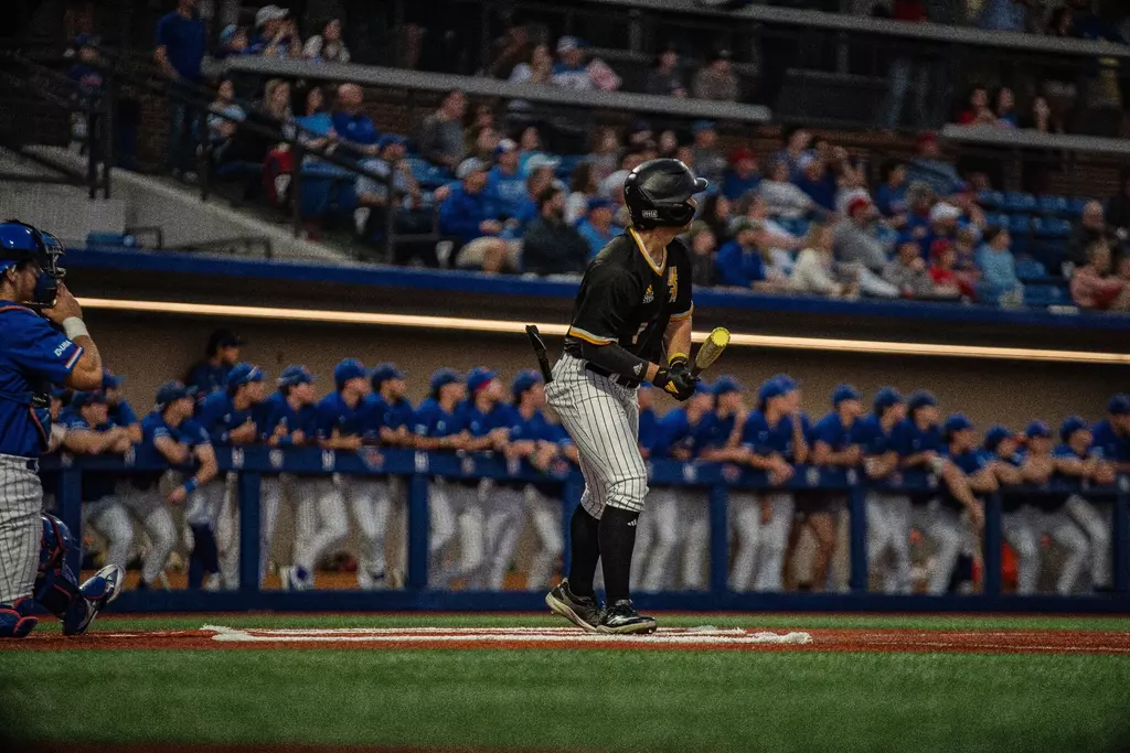 Joey Urban eyes down his Homer in the 1st Inning
