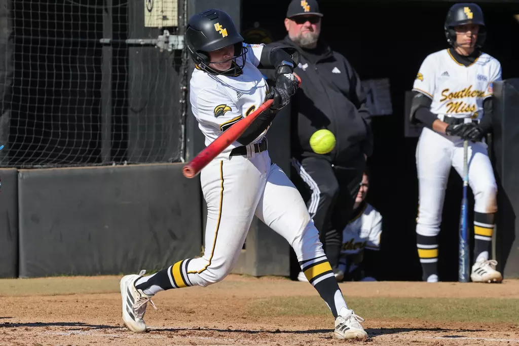 Softball Action in a game between Southern Miss and Louisiana Tech in a NCAA Softball game. February 7, 2026 (Joe Harper/bgnphoto.com)