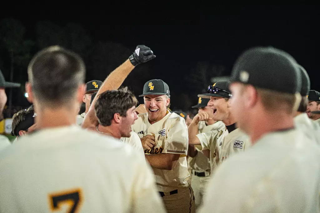 Southern Miss Golden Eagles celebrate Walk-Off Victory against Ole Miss