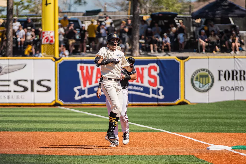 Seth Smith celebrates his single