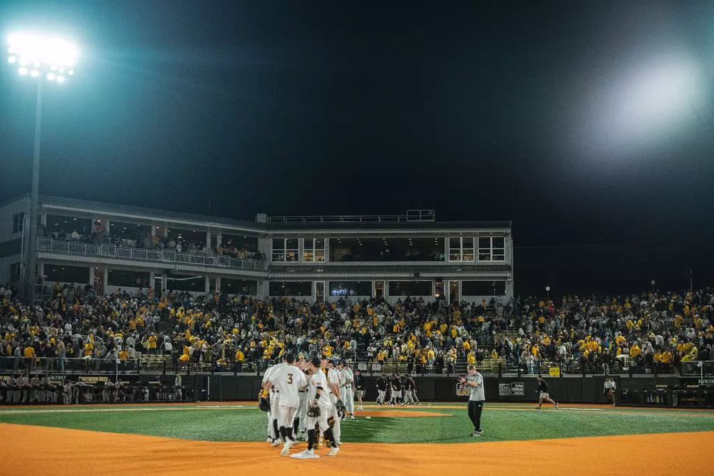 Pete Taylor Park crowd celebrates win against Mississippi State
