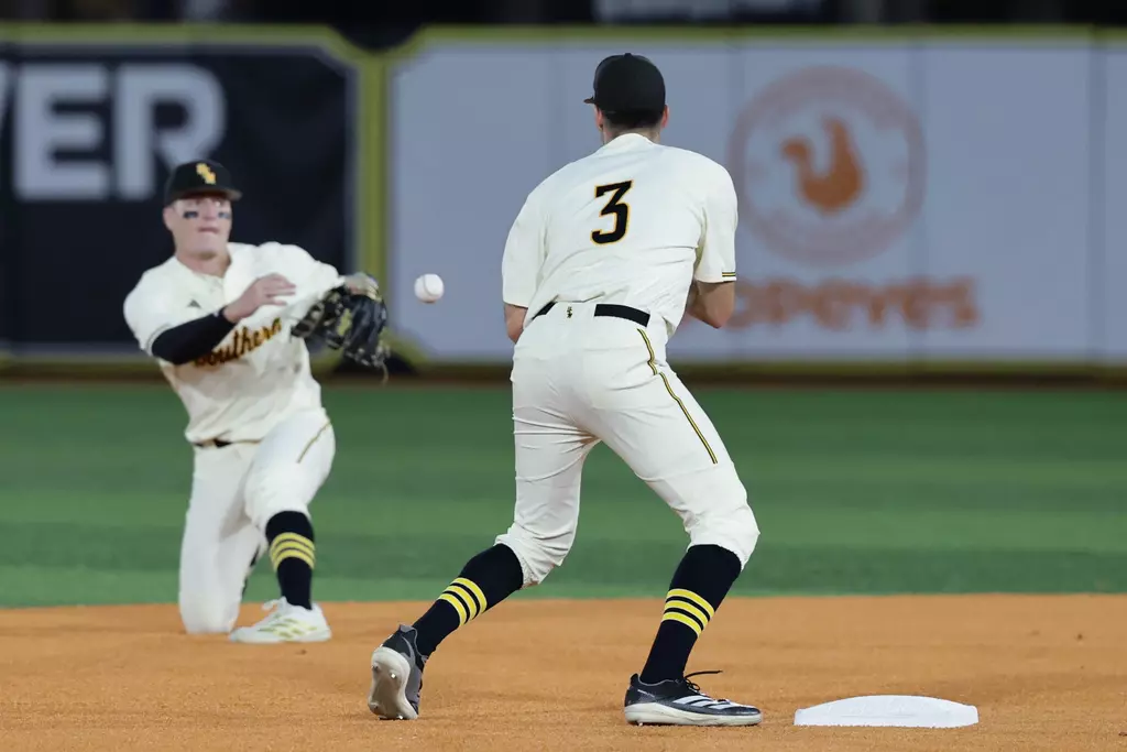 Baseball Action in a game between Southern Miss Golden Eagles and Southeastern Louisiana Lions in a NCAA Baseball game. March 31, 2026 (Joe Harper/bgnphoto.com)