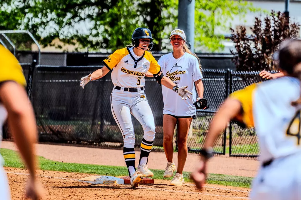Chloe Miller celebrating walk off