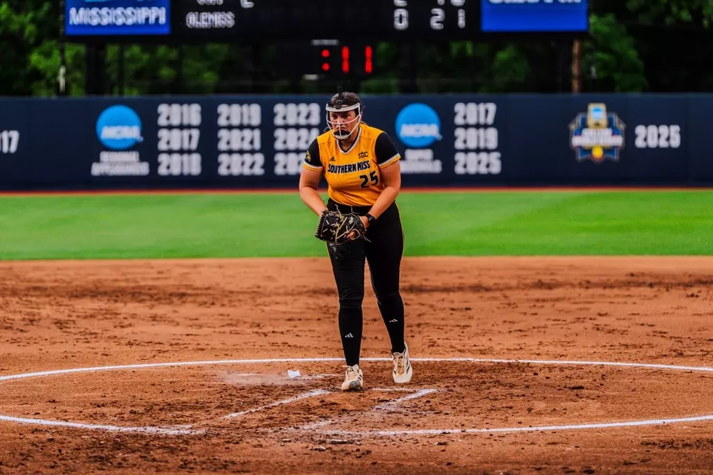 Madilyn Graham pitching at Ole Miss