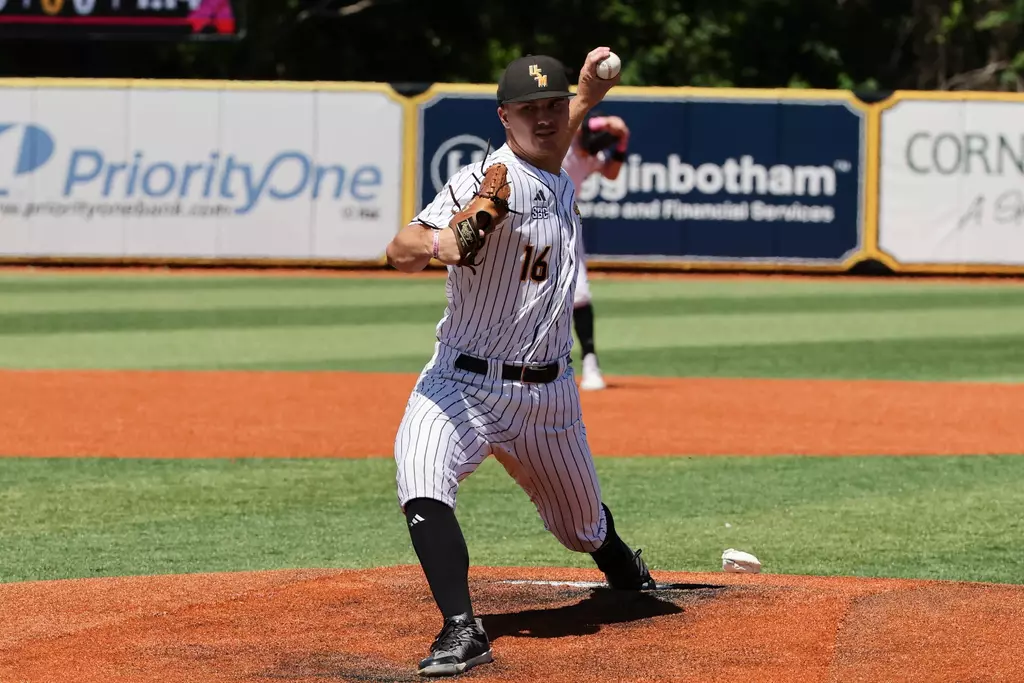 Baseball Action in a game between Southern Miss Golden Eagles and ULM Warhawks in a NCAA Baseball game at Pete Taylor Park at Hill Denson Field. May 02, 2026 (Joe Harper/bgnphoto.com)
