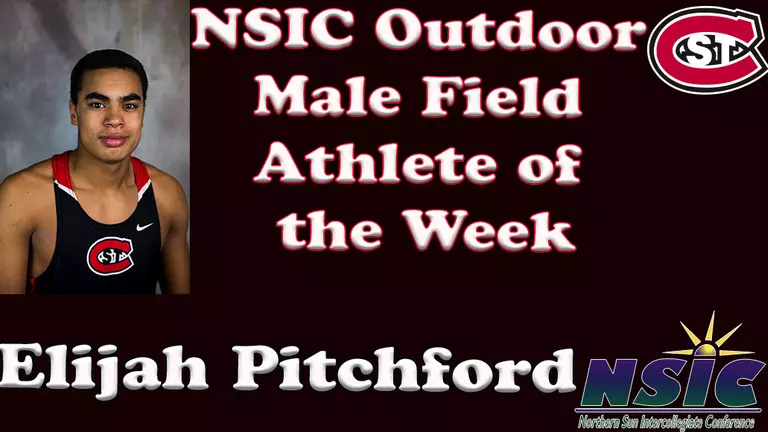 Freshman Elijah Pitchford Named NSIC Outdoor Male Field Athlete of the Week