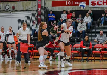 Laurin Hamann (L) and Shelby Kimm (R) vs. MSU Moorhead 10-2-26