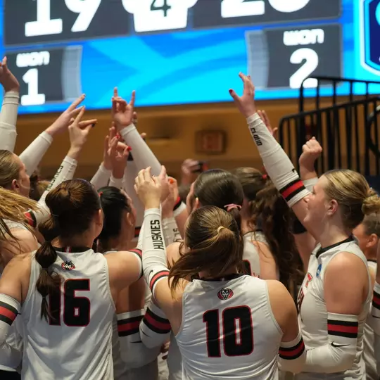 Team huddle @ Nebraska Kearney NCAA Round of 32/Central Region Semifinals 12-5-25