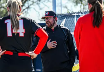 Mitch Roberts post game huddle vs. Minot State NSICT QF 5-7-26