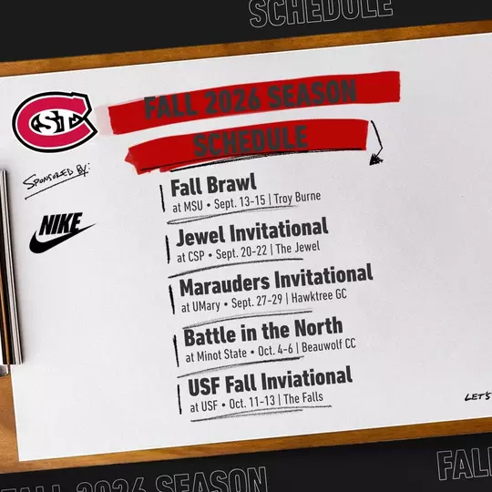Mens Golf Fall 2026 Schedule - Updated