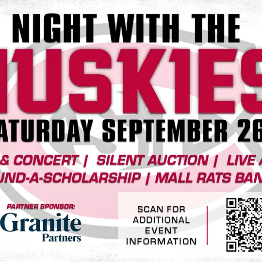 Night with the Huskies graphic