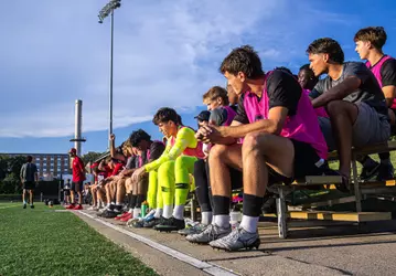Men's Soccer Bench vs Bethel